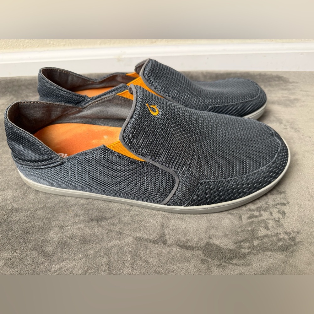 OluKai Men Size‎ 14 Gray Comfort Nohea Mesh slip-on shoes